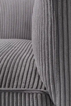 Hot KARE Design Sofa Cubetto Cord 3 os. 220 cm jasnoszara - KARE