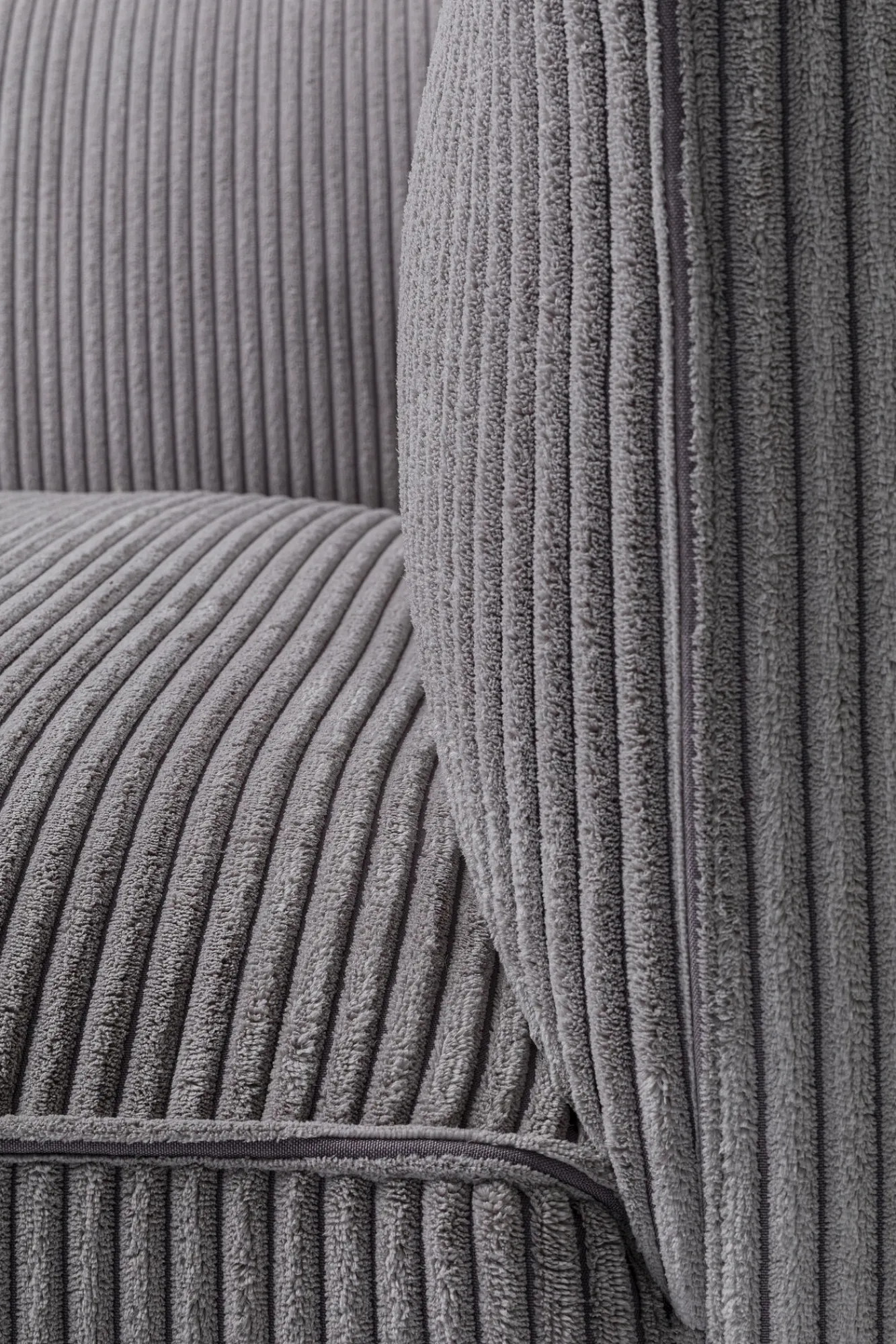 Hot KARE Design Sofa Cubetto Cord 3 os. 220 cm jasnoszara - KARE