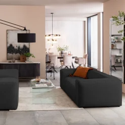 Online KARE Design Sofa Cubetto Cord 3 os. 220 cm ciemnoszara - KARE