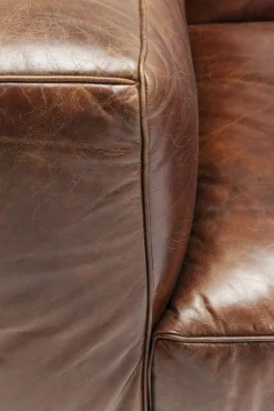 Sale KARE Design Sofa Cubetto 220x67 cm brązowa skóra naturalna - KARE