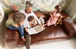 Sale KARE Design Sofa Cubetto 220x67 cm brązowa skóra naturalna - KARE