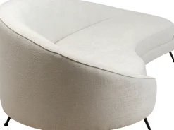 Best KARE Design Sofa duża do salonu offwhite nogi czarne stalowe 270 cm - KARE