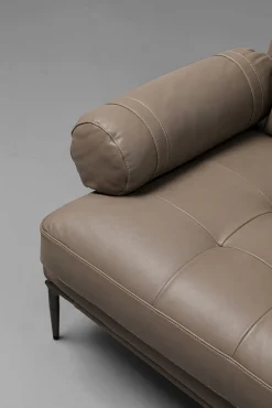 Fashion KARE Design Sofa ekskluzywna 2-osobowa skórzana pikowana szara 225 cm - KARE