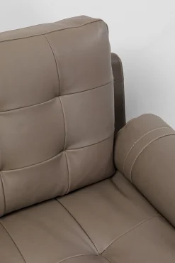 Fashion KARE Design Sofa ekskluzywna 2-osobowa skórzana pikowana szara 225 cm - KARE