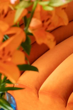 Fashion KARE Design Sofa Element Wave 83x109 cm pomarańczowa - KARE