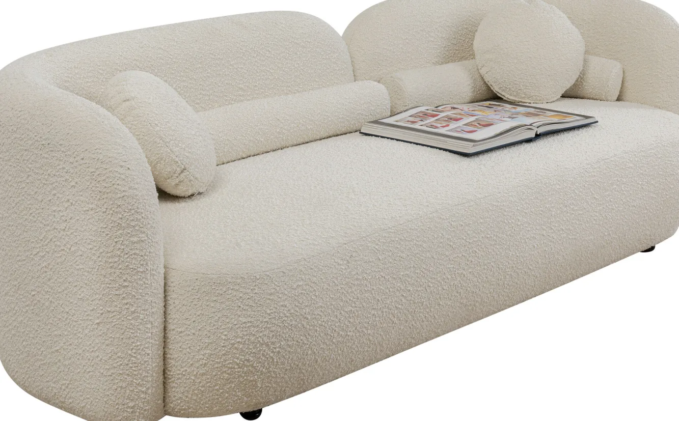 Online KARE Design Sofa kremowa 3-osobowa tkanina boucle 225 cm - KARE