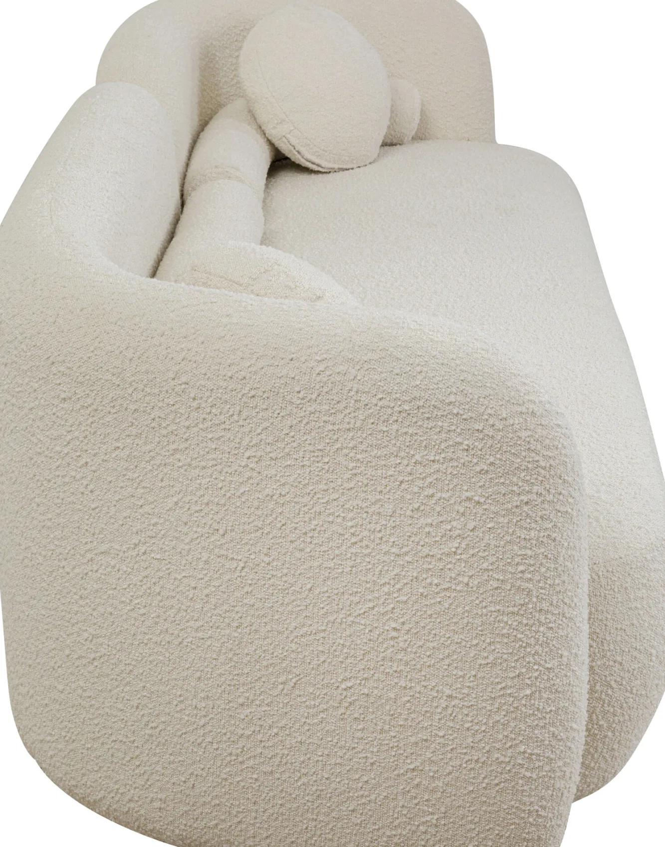 Online KARE Design Sofa kremowa 3-osobowa tkanina boucle 225 cm - KARE