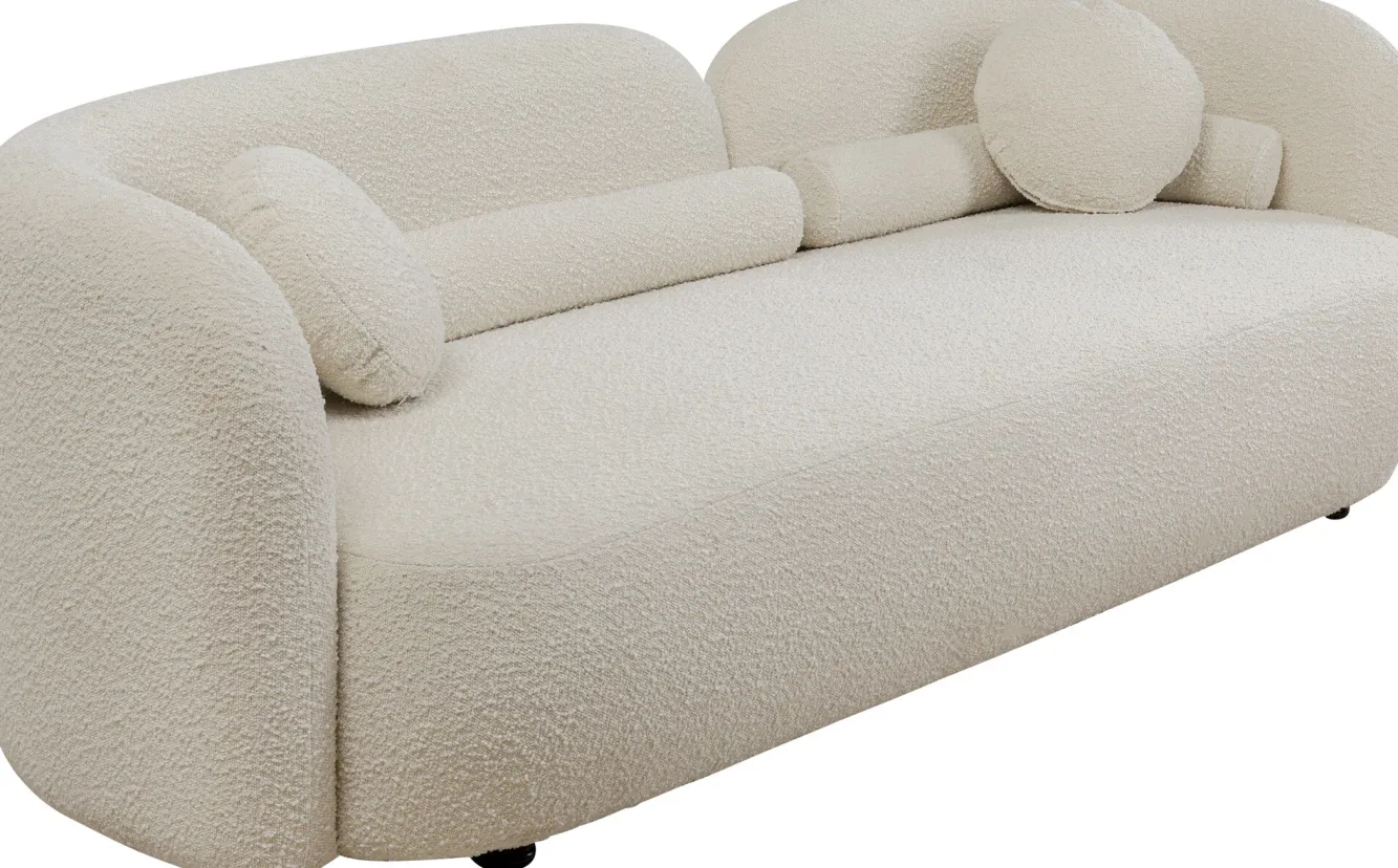 Online KARE Design Sofa kremowa 3-osobowa tkanina boucle 225 cm - KARE