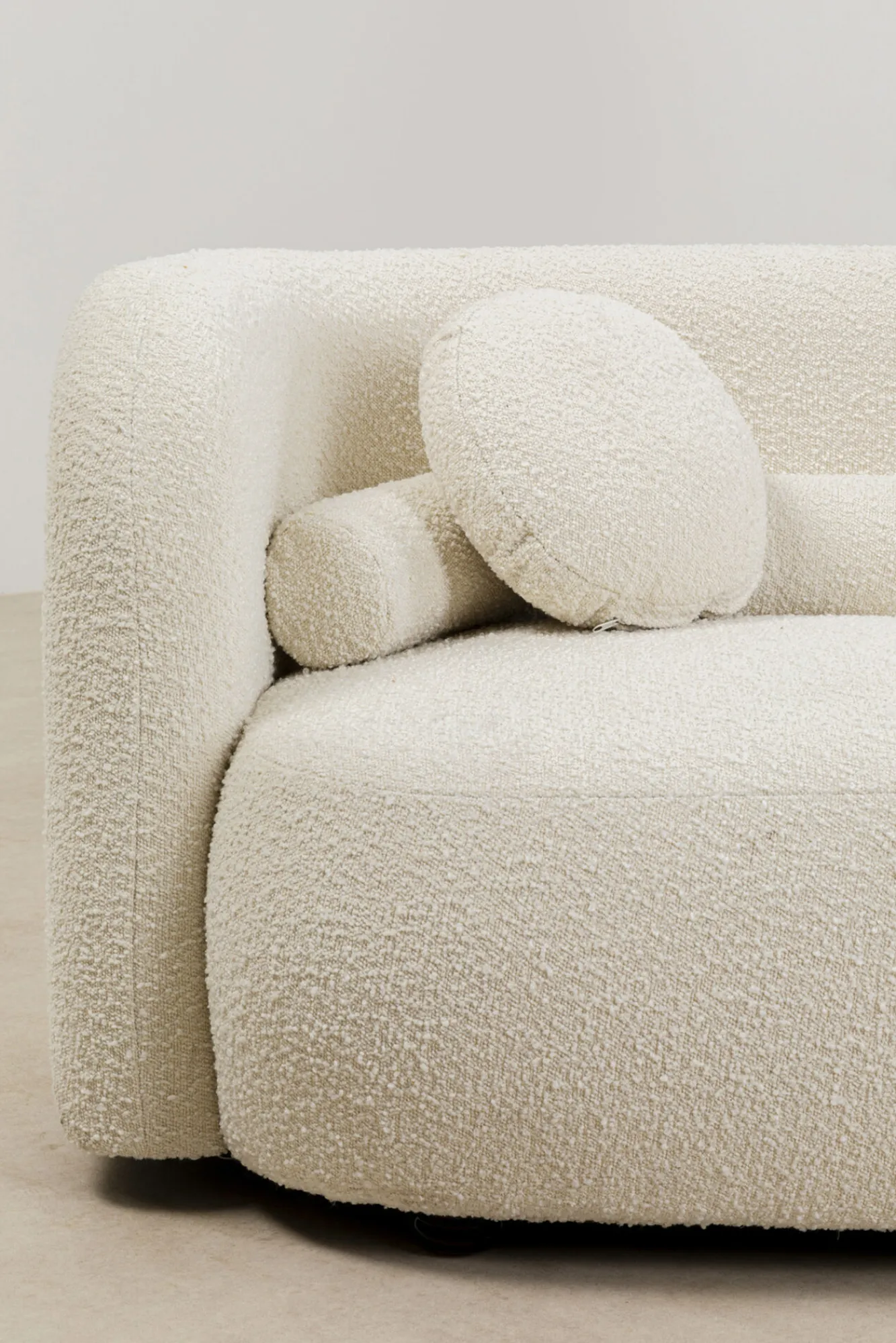 Online KARE Design Sofa kremowa 3-osobowa tkanina boucle 225 cm - KARE