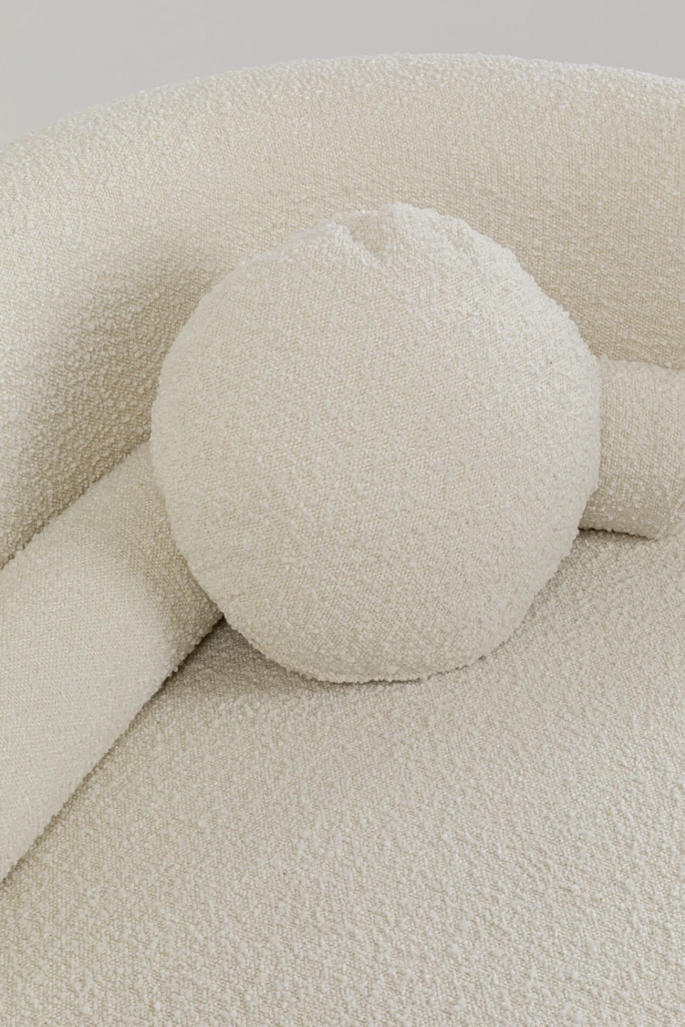 Online KARE Design Sofa kremowa 3-osobowa tkanina boucle 225 cm - KARE