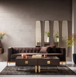 Discount KARE Design Sofa Loft 226x70 cm brązowa - KARE