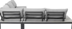 Sale KARE Design Sofa ogrodowa ze stolikiem Holiday Black 242x242 cm - KARE