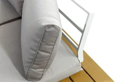 Online KARE Design Sofa ogrodowa ze stolikiem Holiday White 242x242 cm - KARE