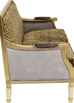 New KARE Design Sofa 2-os. glamour do salonu panterka rama złota 135 cm - KARE