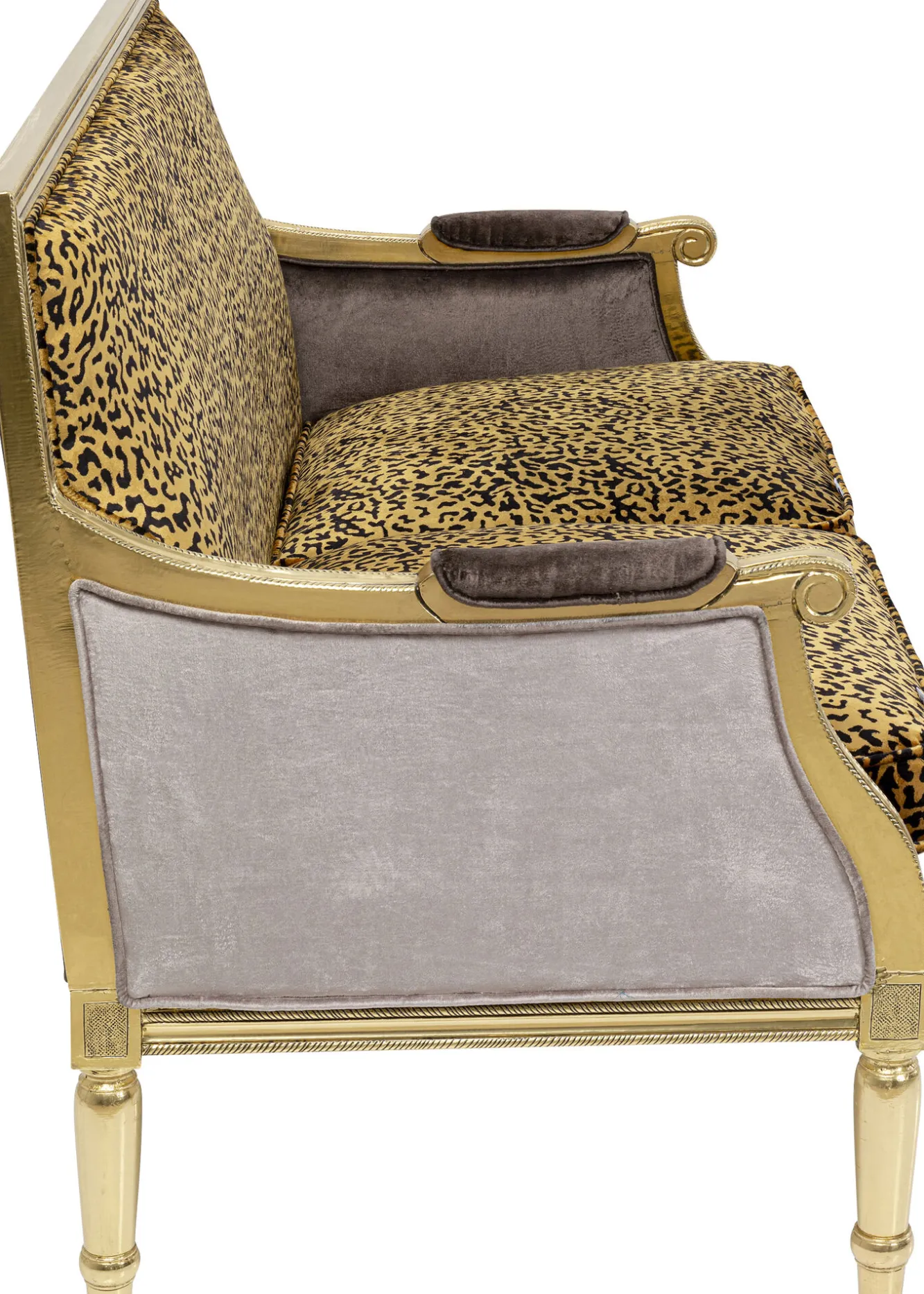 New KARE Design Sofa 2-os. glamour do salonu panterka rama złota 135 cm - KARE