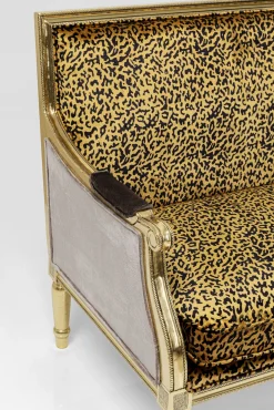 New KARE Design Sofa 2-os. glamour do salonu panterka rama złota 135 cm - KARE