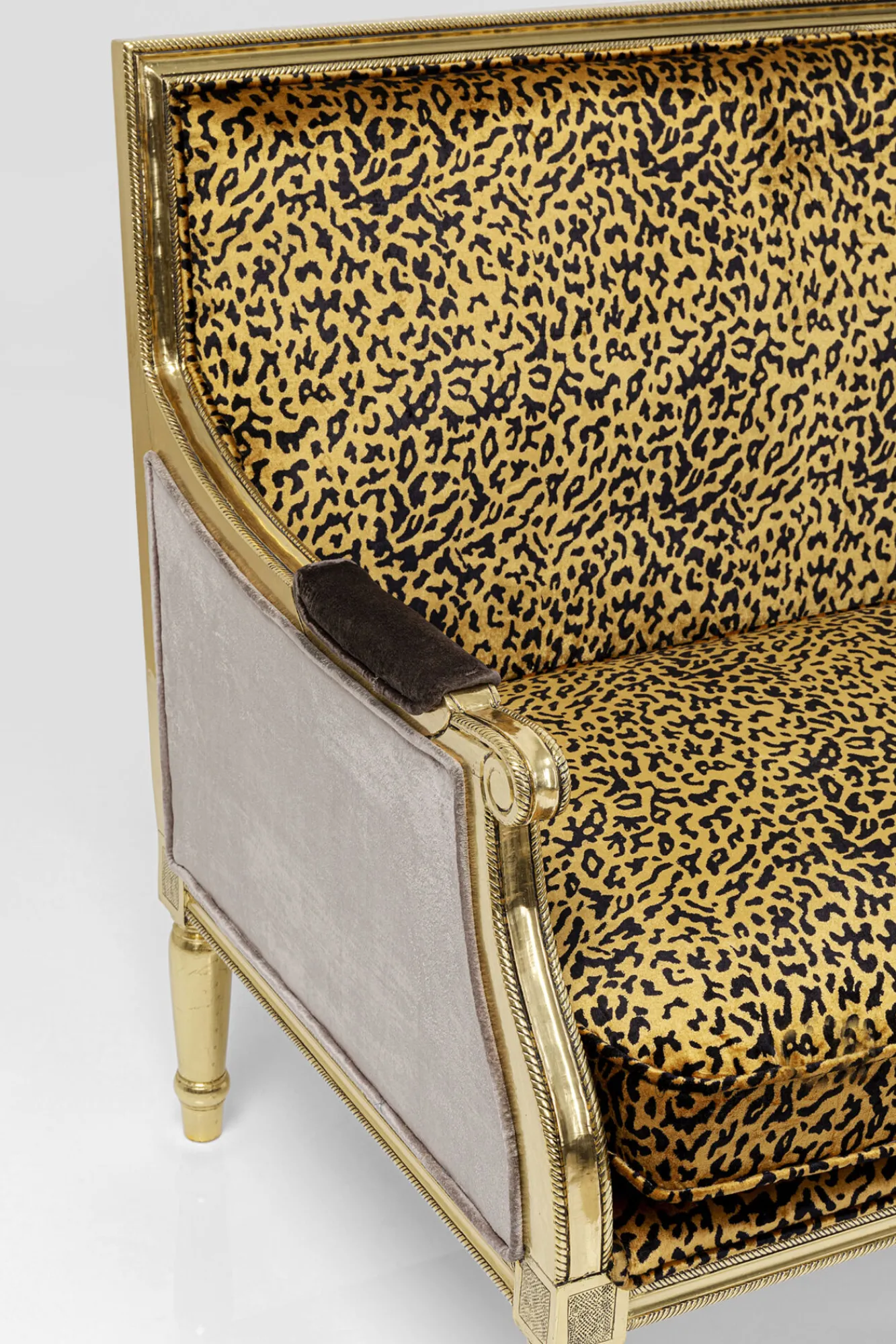 New KARE Design Sofa 2-os. glamour do salonu panterka rama złota 135 cm - KARE