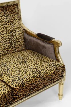 New KARE Design Sofa 2-os. glamour do salonu panterka rama złota 135 cm - KARE