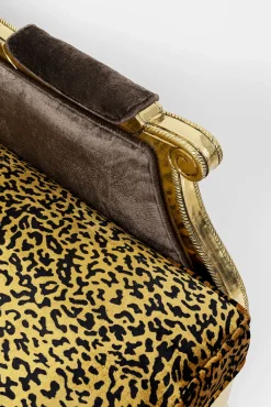 New KARE Design Sofa 2-os. glamour do salonu panterka rama złota 135 cm - KARE