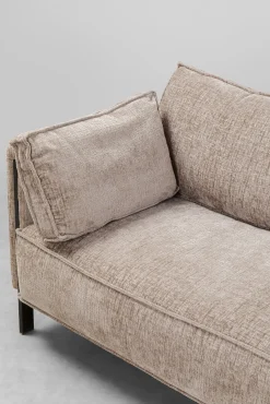 Sale KARE Design Sofa 3-os. tapicerowana w kolorze szarym nogi stal czarne 233 cm - KARE
