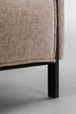 Sale KARE Design Sofa 3-os. tapicerowana w kolorze szarym nogi stal czarne 233 cm - KARE