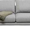 Best KARE Design Sofa 3-osobowa 219 cm tapicerowana szara nogi czarne - KARE