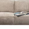 Outlet KARE Design Sofa 2-osobowa beżowa tkanina szenilowa nogi czarne 178 cm - KARE