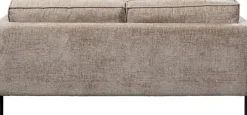 Outlet KARE Design Sofa 2-osobowa beżowa tkanina szenilowa nogi czarne 178 cm - KARE