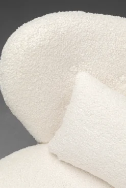 Outlet KARE Design Sofa 2-osobowa biała boucle nogi czarne stalowe 139 cm - KARE