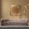 Clearance KARE Design Sofa 3-osobowa brązowa tkanina melanżowa 261 cm organiczne kształy - KARE
