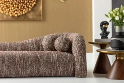 Clearance KARE Design Sofa 3-osobowa brązowa tkanina melanżowa 261 cm organiczne kształy - KARE