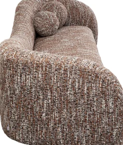 Clearance KARE Design Sofa 3-osobowa brązowa tkanina melanżowa 261 cm organiczne kształy - KARE