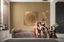 Clearance KARE Design Sofa 3-osobowa brązowa tkanina melanżowa 261 cm organiczne kształy - KARE