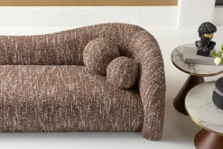 Clearance KARE Design Sofa 3-osobowa brązowa tkanina melanżowa 261 cm organiczne kształy - KARE