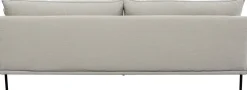 Discount KARE Design Sofa 3-osobowa do salonu kremowa z czarnymi stalowymi nogami 245 cm - KARE