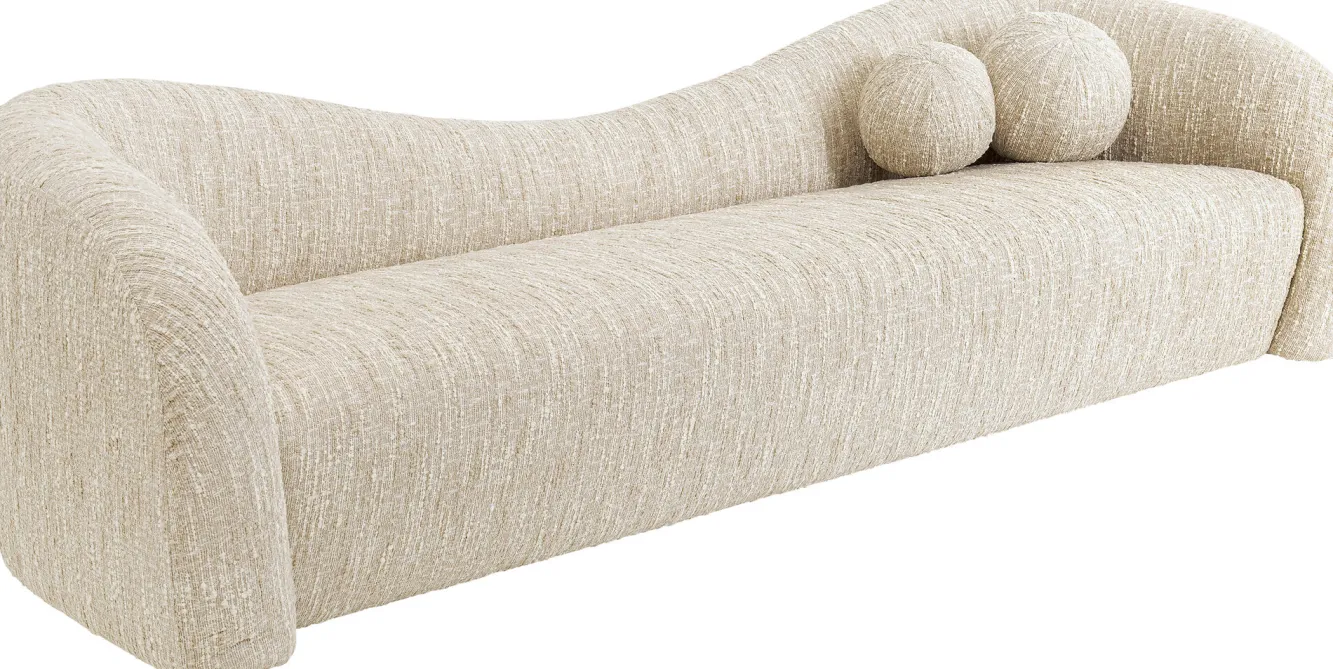 Sale KARE Design Sofa 3-osobowa kremowa zaokrąglony kształ 261 cm - KARE