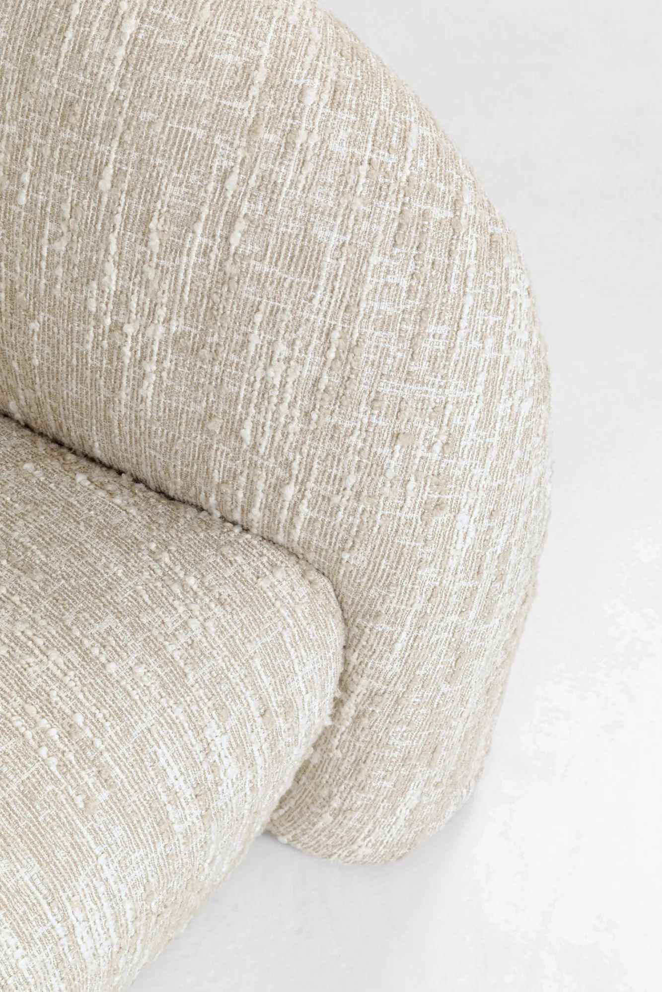 Sale KARE Design Sofa 3-osobowa kremowa zaokrąglony kształ 261 cm - KARE