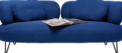 Online KARE Design Sofa 2-osobowa nowoczesna tapicerka niebieska nogi czarne 182 cm - KARE