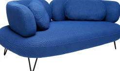 Online KARE Design Sofa 2-osobowa nowoczesna tapicerka niebieska nogi czarne 182 cm - KARE