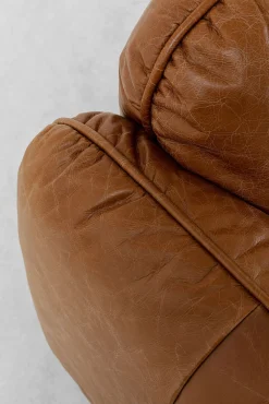 New KARE Design Sofa 3-osobowa skóra semianilinowa brązowa 226 cm - KARE