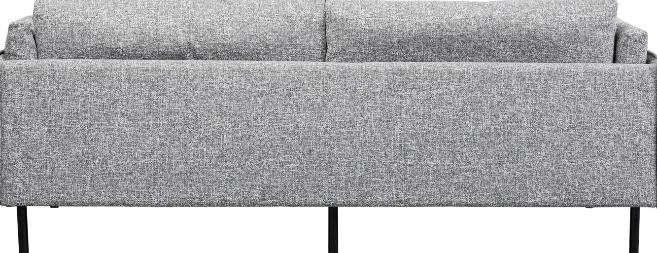Fashion KARE Design Sofa 3-osobowa w kolorze szarym nogi stalowe czarne 230 cm - KARE