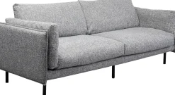 Fashion KARE Design Sofa 3-osobowa w kolorze szarym nogi stalowe czarne 230 cm - KARE