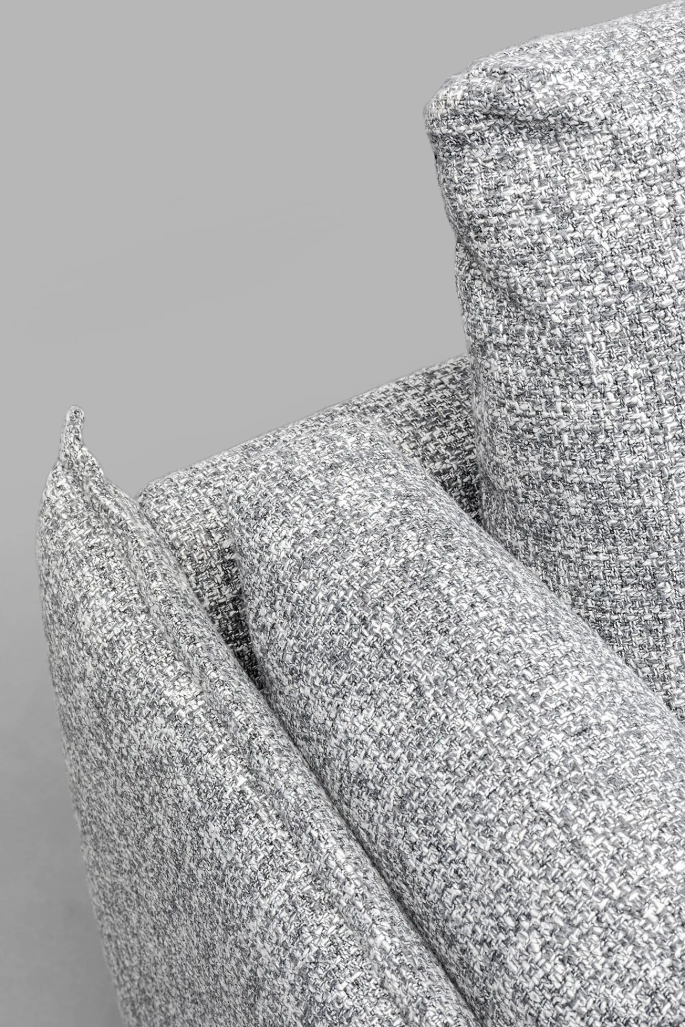 Fashion KARE Design Sofa 3-osobowa w kolorze szarym nogi stalowe czarne 230 cm - KARE