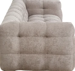 Outlet KARE Design Sofa pikowana 3-osobowa jasnobrązowa 240 cm - KARE