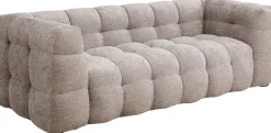 Outlet KARE Design Sofa pikowana 3-osobowa jasnobrązowa 240 cm - KARE