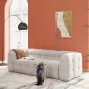 Fashion KARE Design Sofa pikowana 3-osobowa kremowa 240 cm - KARE
