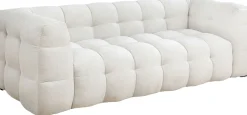 Fashion KARE Design Sofa pikowana 3-osobowa kremowa 240 cm - KARE