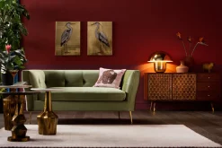 Hot KARE Design Sofa Rimini 160x76 cm oliwkowa 2-osobowa - KARE