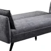 Discount KARE Design Sofa rozkładana do salonu szara nogi czarne drewniane 216 cm - KARE