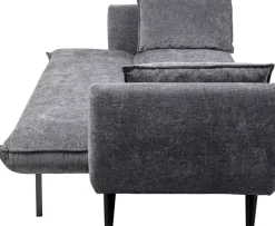 Discount KARE Design Sofa rozkładana do salonu szara nogi czarne drewniane 216 cm - KARE